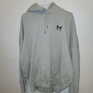 Under Armour Mens Cream Tan Gray Hoodie Sweatshirt XXL